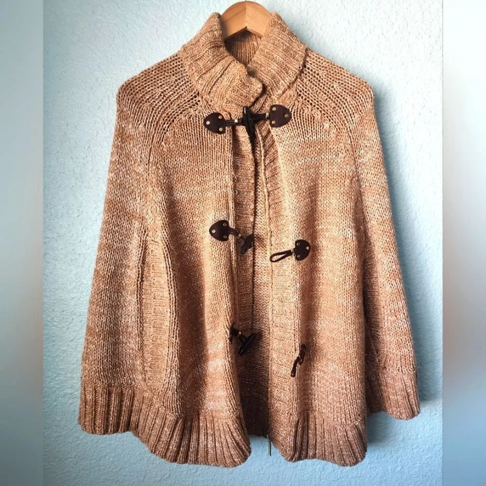 Michael Kors sweater cape poncho cotton blend no size tag small/medium